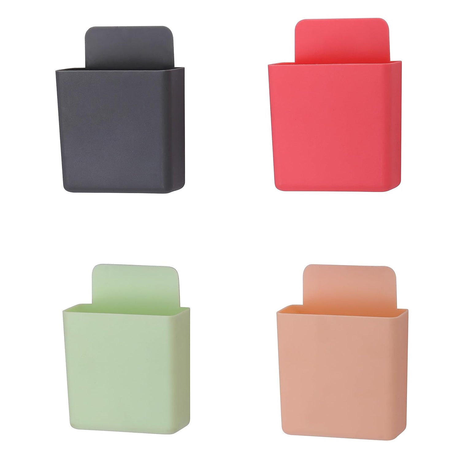 Plastic wall-mounted stand for holding remotes and mobiles Plastic wall-mounted stand for holding remotes and mobiles